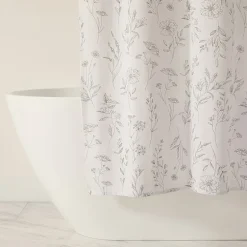 Casual Comfort Cotton Blend Floral Shower Curtain