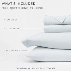 Casual Comfort 100% Cotton Percale Ultra-Soft 4 Piece Sheet Set