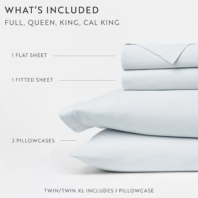 Casual Comfort 100% Cotton Percale Ultra-Soft 4 Piece Sheet Set