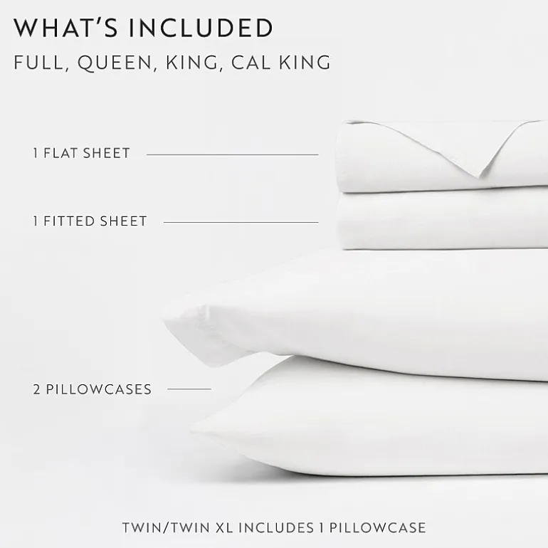 Casual Comfort 100% Cotton Percale Ultra-Soft 4 Piece Sheet Set