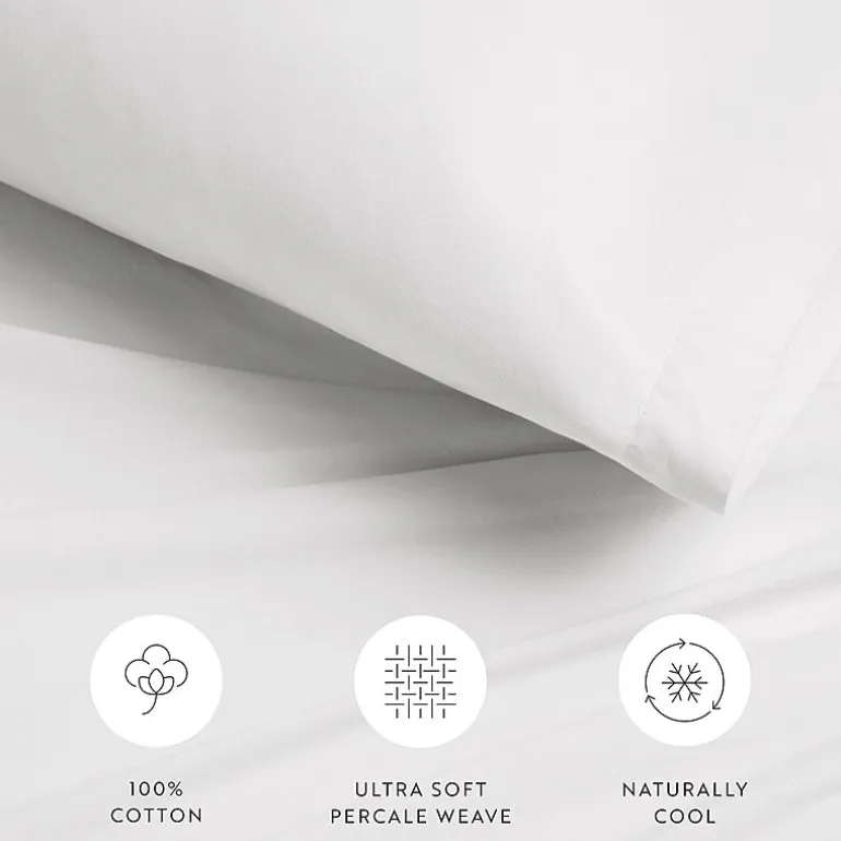 Casual Comfort 100% Cotton Percale Ultra-Soft 4 Piece Sheet Set