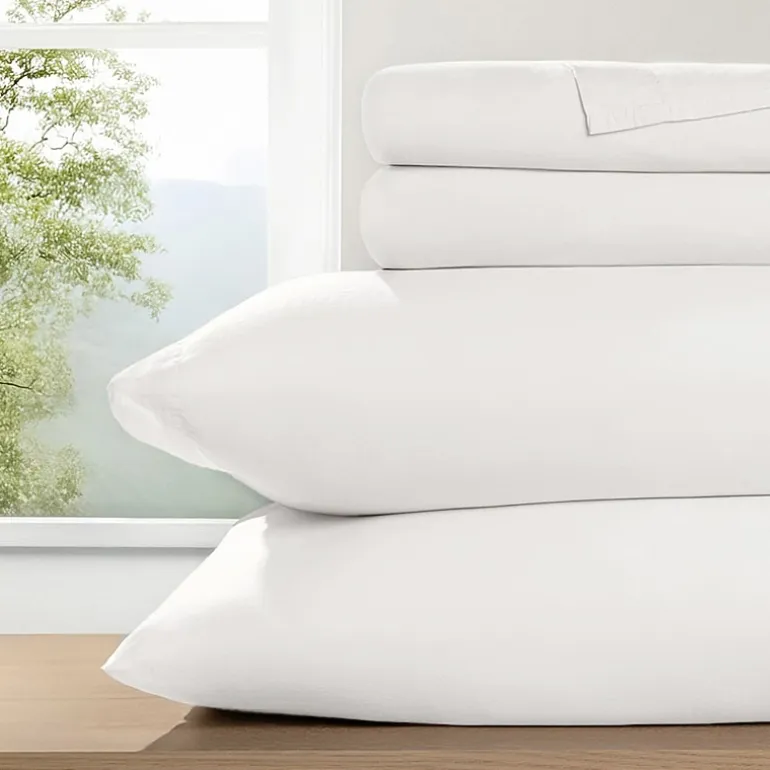Casual Comfort 100% Cotton Percale Ultra-Soft 4 Piece Sheet Set