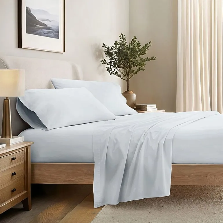 Casual Comfort 100% Cotton Percale Ultra-Soft 4 Piece Sheet Set