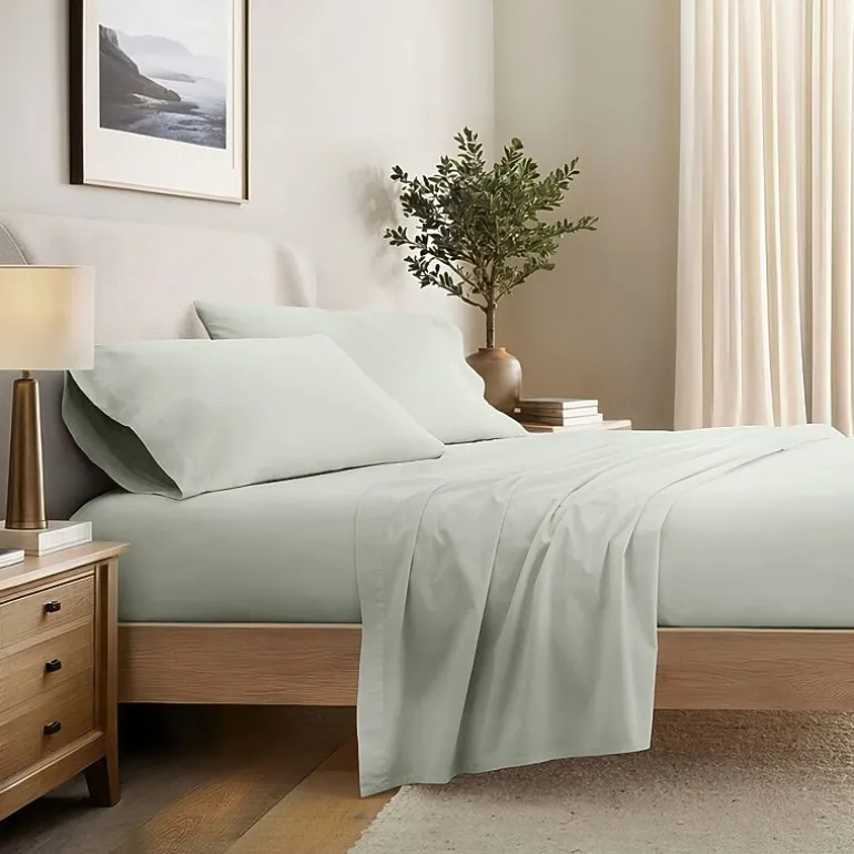 Casual Comfort 100% Cotton Percale Ultra-Soft 4 Piece Sheet Set