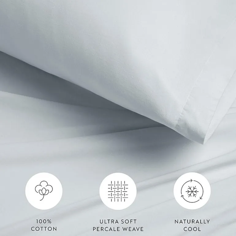 Casual Comfort 100% Cotton Percale Ultra-Soft 4 Piece Sheet Set