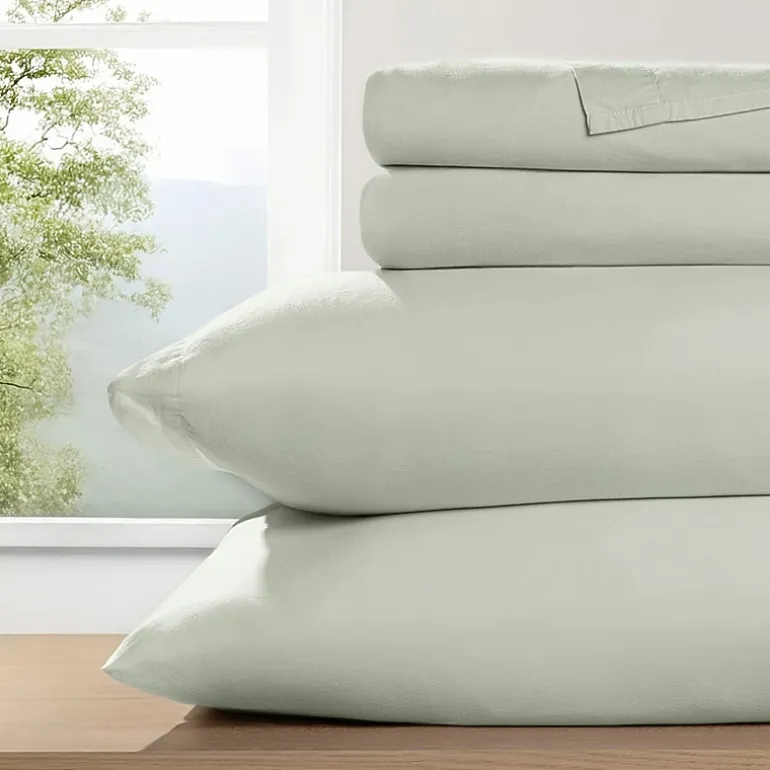 Casual Comfort 100% Cotton Percale Ultra-Soft 4 Piece Sheet Set