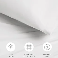 Casual Comfort 100% Cotton Percale Ultra-Soft 4 Piece Sheet Set