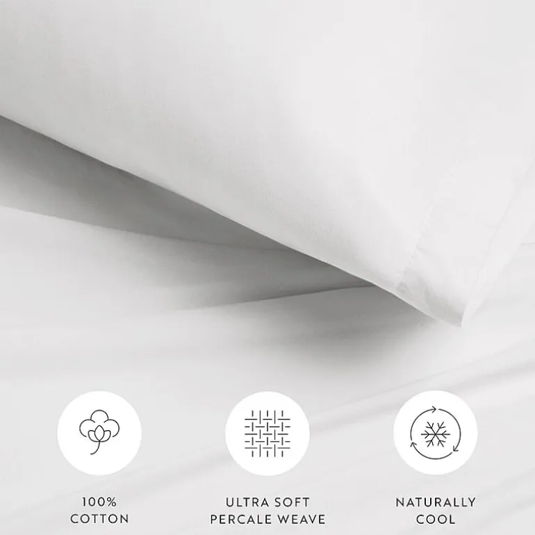 Casual Comfort 100% Cotton Percale Ultra-Soft 4 Piece Sheet Set