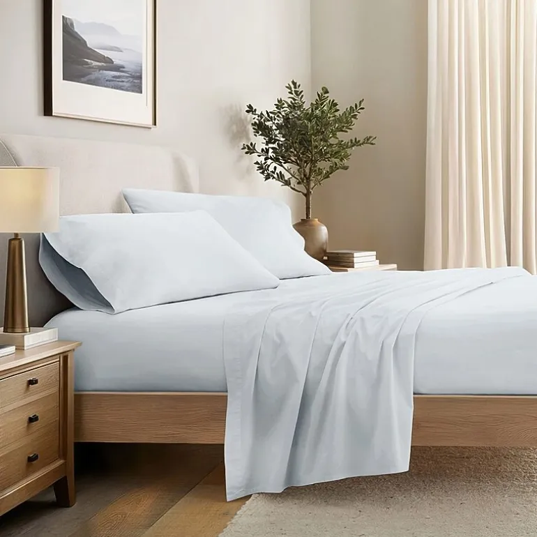 Casual Comfort 100% Cotton Percale Ultra-Soft 4 Piece Sheet Set