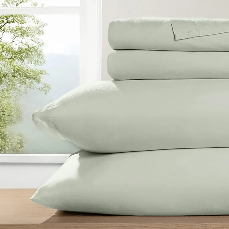 Casual Comfort 100% Cotton Percale Ultra-Soft 4 Piece Sheet Set