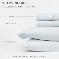 Casual Comfort 100% Cotton Percale Ultra-Soft 4 Piece Sheet Set