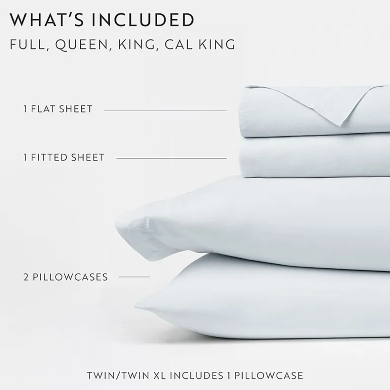 Casual Comfort 100% Cotton Percale Ultra-Soft 4 Piece Sheet Set