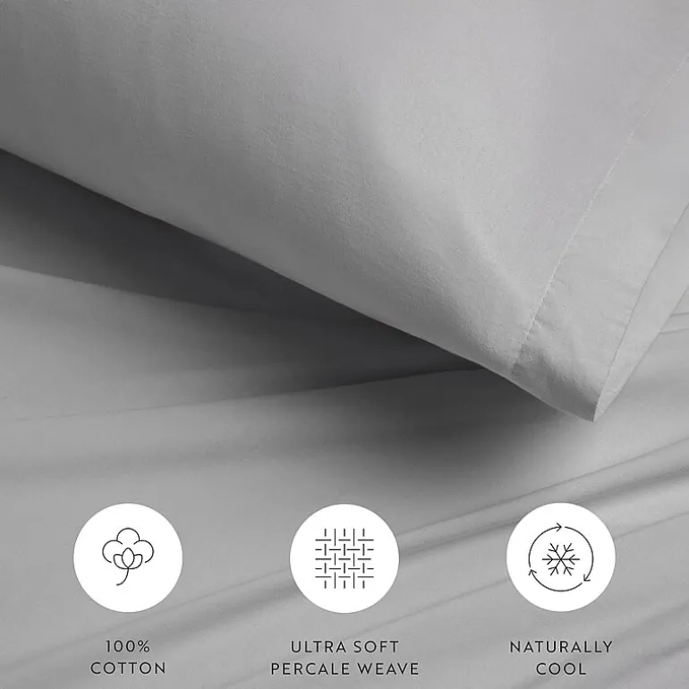 Casual Comfort 100% Cotton Percale Ultra-Soft 4 Piece Sheet Set