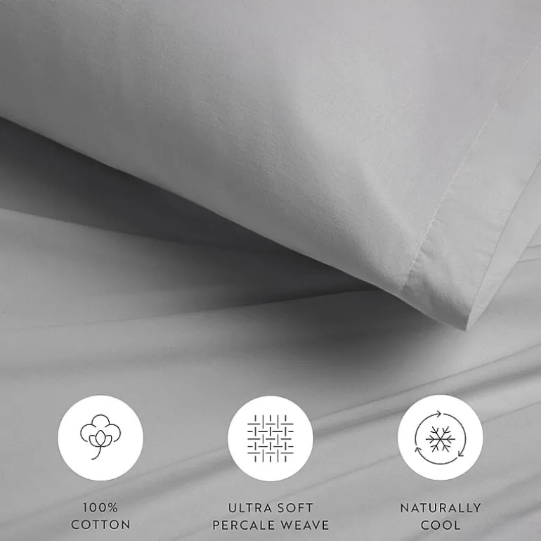 Casual Comfort 100% Cotton Percale Ultra-Soft 4 Piece Sheet Set