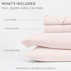 Casual Comfort 100% Cotton Percale Ultra-Soft 4 Piece Sheet Set