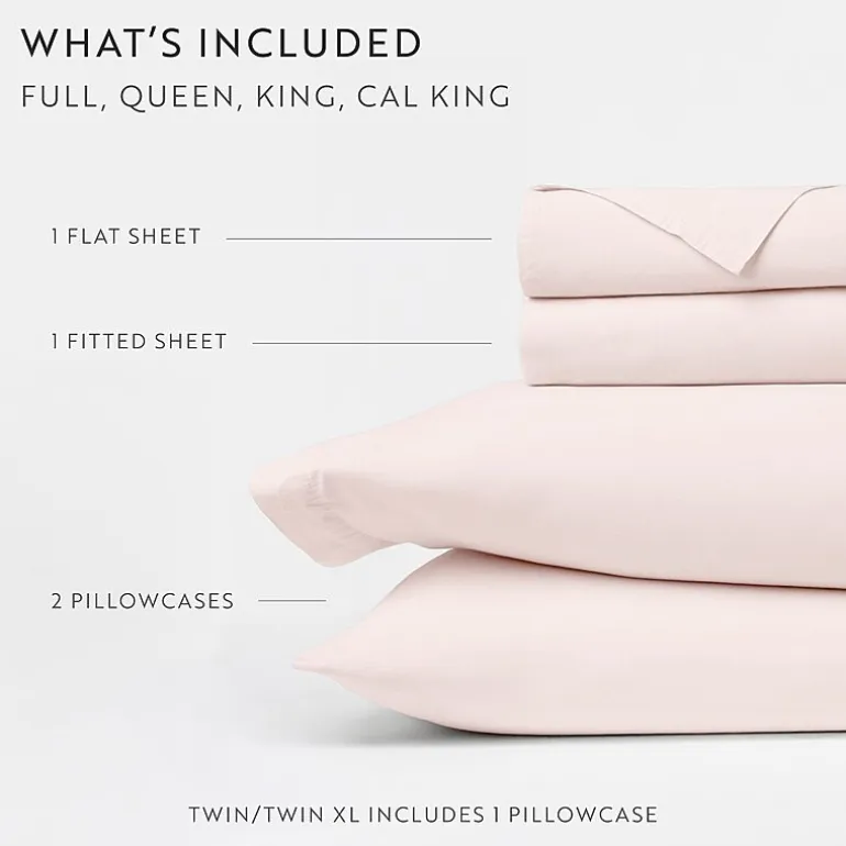Casual Comfort 100% Cotton Percale Ultra-Soft 4 Piece Sheet Set