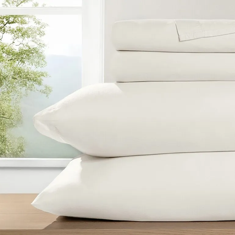 Casual Comfort 100% Cotton Percale Ultra-Soft 4 Piece Sheet Set