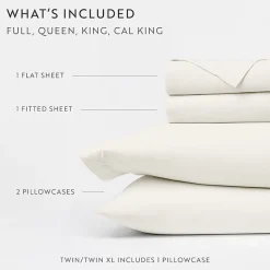 Casual Comfort 100% Cotton Percale Ultra-Soft 4 Piece Sheet Set
