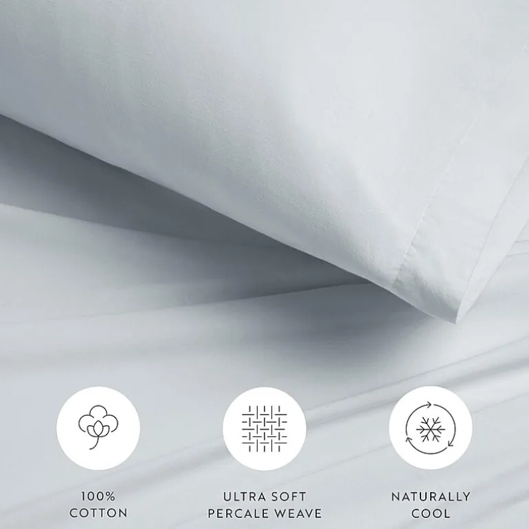 Casual Comfort 100% Cotton Percale Ultra-Soft 4 Piece Sheet Set