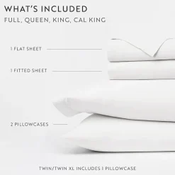 Casual Comfort 100% Cotton Percale Ultra-Soft 4 Piece Sheet Set