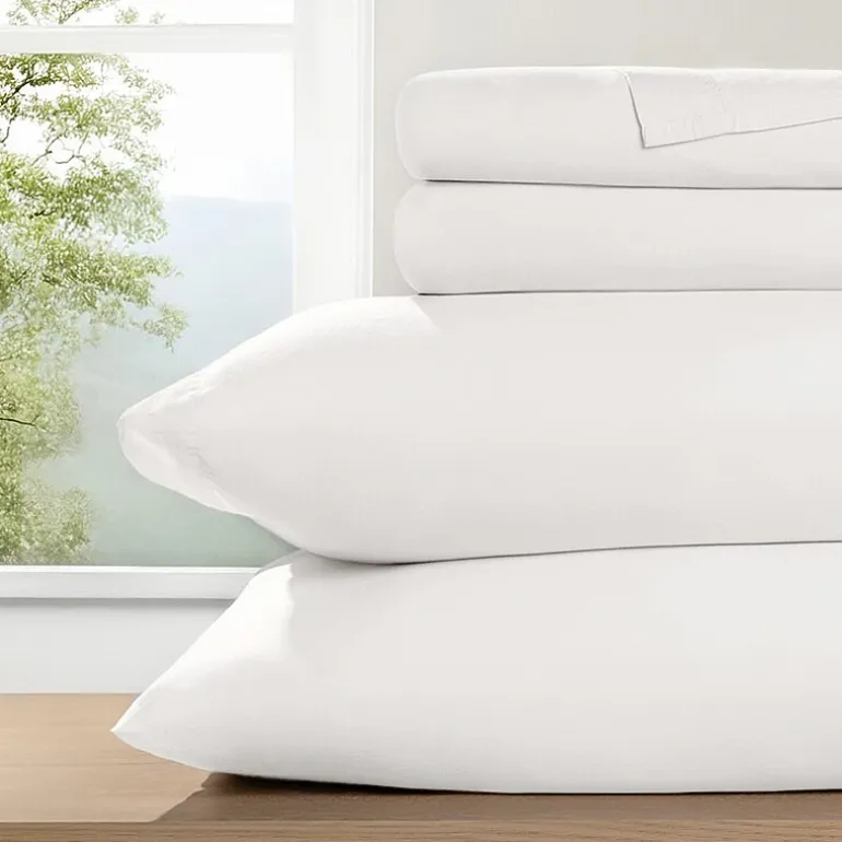 Casual Comfort 100% Cotton Percale Ultra-Soft 4 Piece Sheet Set