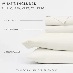Casual Comfort 100% Cotton Percale Ultra-Soft 4 Piece Sheet Set