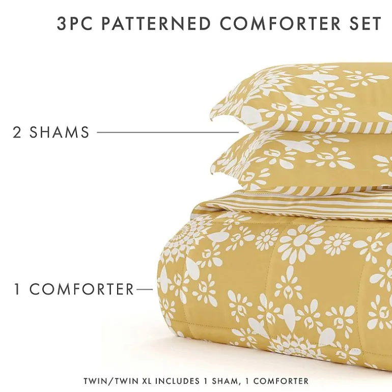 Casual Comfort Daisy Medallion Reversible Down-Alternative Comforter
