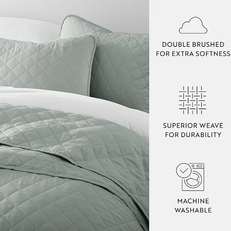 Casual Comfort Diamond Stitch Quilt Set