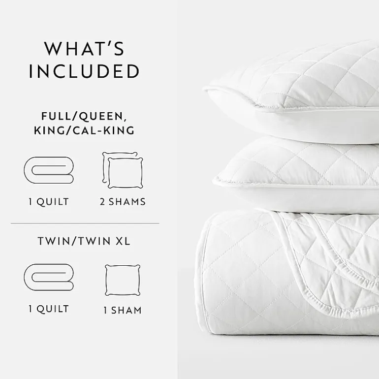 Casual Comfort Diamond Stitch Quilt Set