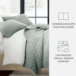 Casual Comfort Diamond Stitch Quilt Set