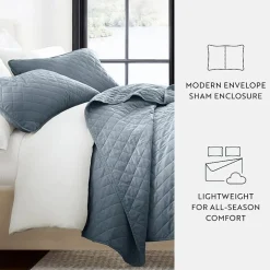 Casual Comfort Diamond Stitch Quilt Set