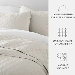 Casual Comfort Diamond Stitch Quilt Set
