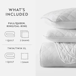 Casual Comfort Diamond Stitch Quilt Set