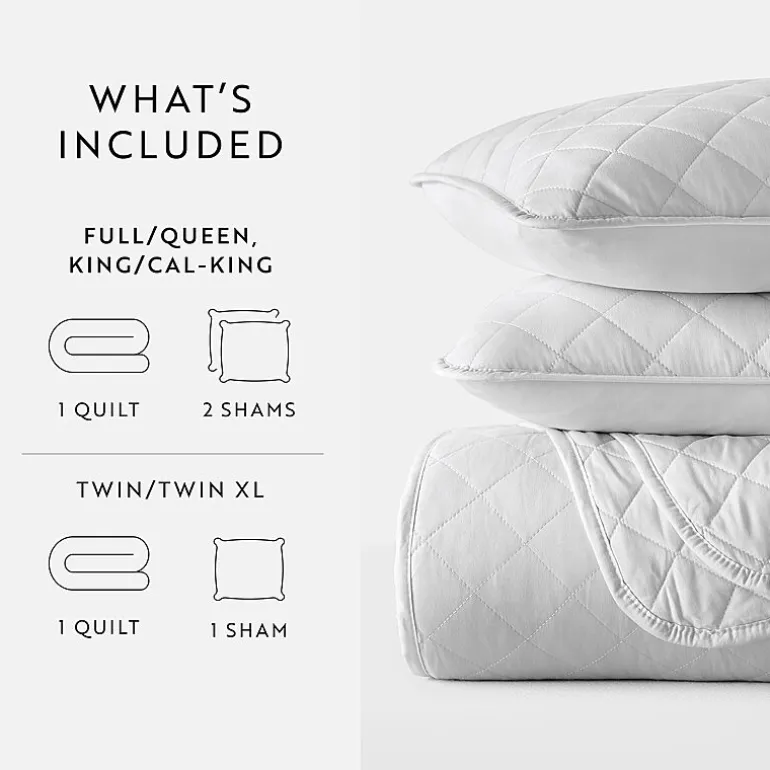 Casual Comfort Diamond Stitch Quilt Set