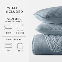 Casual Comfort Diamond Stitch Quilt Set