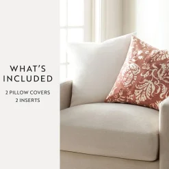 Casual Comfort Distressed Floral 2-pc. Square Throw Pillow Set