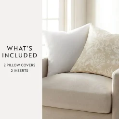 Casual Comfort Distressed Floral 2-pc. Square Throw Pillow Set