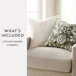 Casual Comfort Distressed Floral 2-pc. Square Throw Pillow Set
