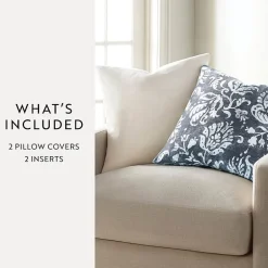 Casual Comfort Distressed Floral 2-pc. Square Throw Pillow Set