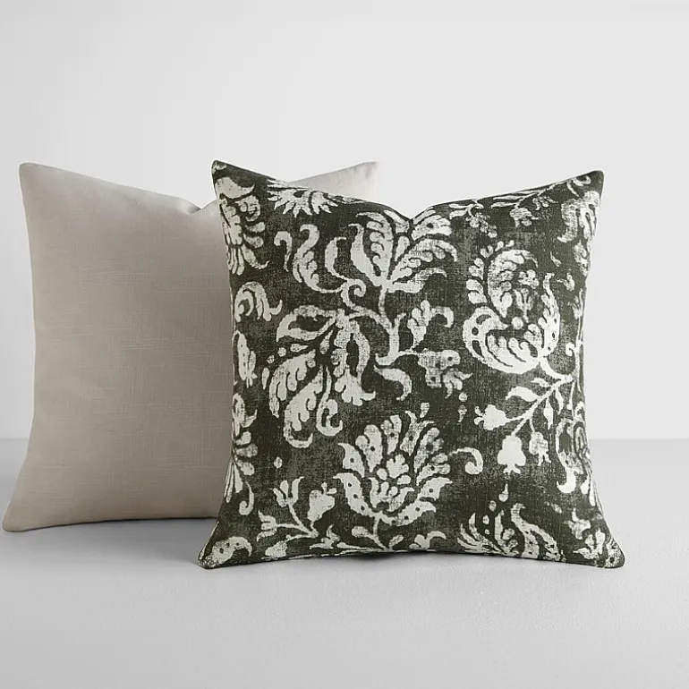 Casual Comfort Distressed Floral 2-pc. Square Throw Pillow Set