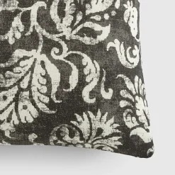 Casual Comfort Distressed Floral Cotton Square Throw Pillow