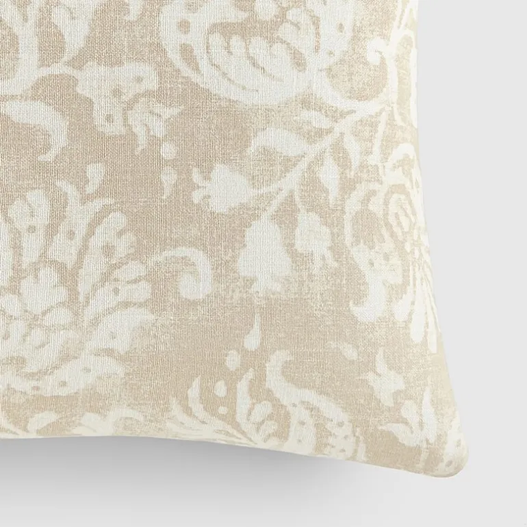 Casual Comfort Distressed Floral Cotton Square Throw Pillow