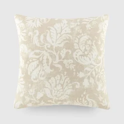 Casual Comfort Distressed Floral Cotton Square Throw Pillow