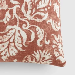 Casual Comfort Distressed Floral Cotton Square Throw Pillow