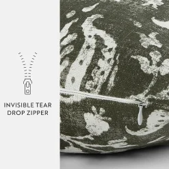 Casual Comfort Distressed Floral Cotton Square Throw Pillow