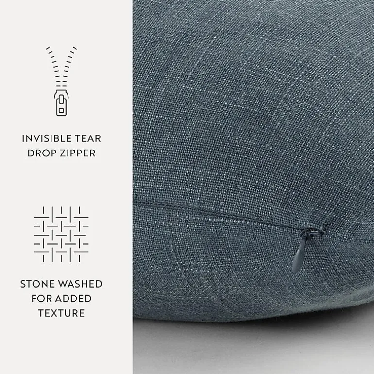 Casual Comfort Distressed Stonewash Cotton Decor Throw Pillow
