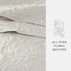 Casual Comfort Floral Stitch Quilt Set