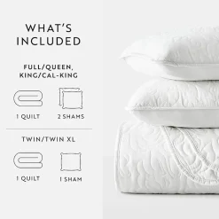Casual Comfort Floral Stitch Quilt Set