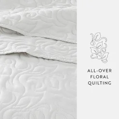 Casual Comfort Floral Stitch Quilt Set