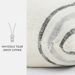 Casual Comfort Framed Stripe Yarn Dyed Square Throw Pillow